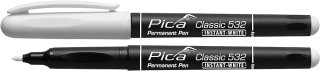 Pica Classic 532 Permanent Pen 1 - 2 mm, weiß